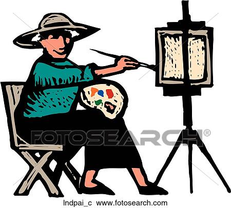 Clipart - Landscape Painting. Fotosearch