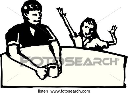 Listen View Large Clip Art Graphic Clipart - Listen. Fotosearch