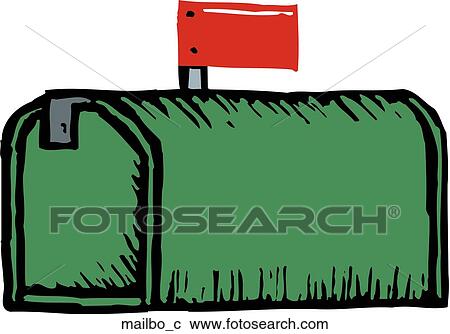 Mailbox View Large Clip Art Graphic Clipart - Mailbox. Fotosearch