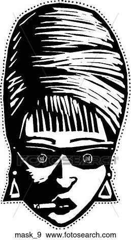 Clip Art - Mask 9. Fotosearch