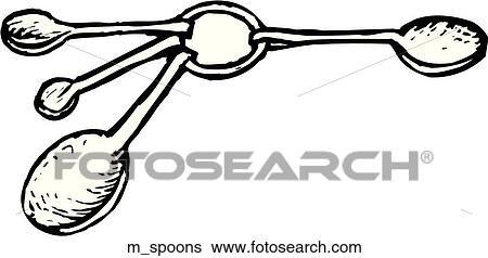 Clip Art - Measure Spoons. Fotosearch