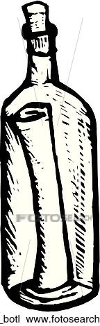 Message Bottle View Large Clip Art Graphic Clipart - Message Bottle. Fotosearch