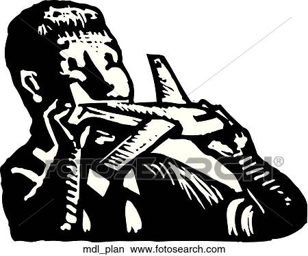 Model Airplane View Large Clip Art Graphic Clipart - Model Airplane. Fotosearch
