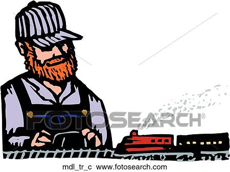 Model Train View Large Clip Art Graphic Clipart - Model Train. Fotosearch
