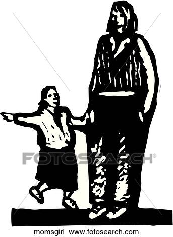 Clipart - Mom's Girl. Fotosearch