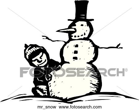 Clip Art - Mr Snow. Fotosearch