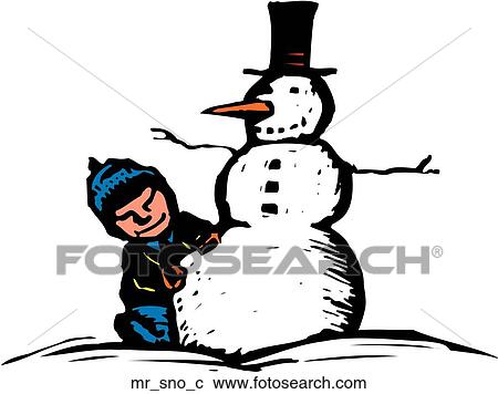 Clipart - Mr Snow. Fotosearch