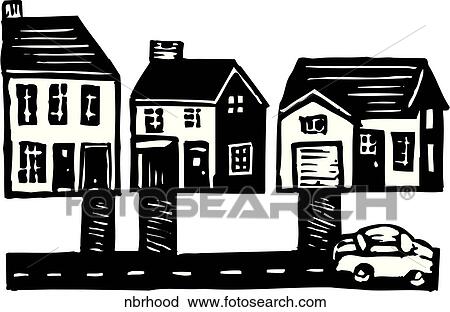 Clipart - Neighborhood. Fotosearch