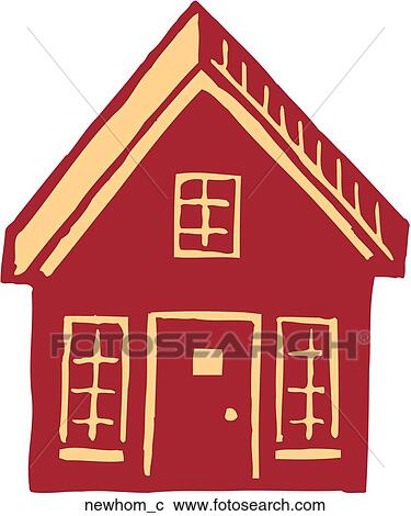 New Home View Large Clip Art Graphic Clipart - New Home. Fotosearch