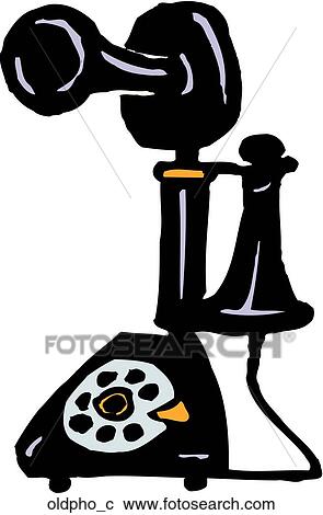 Clipart - Old Phone. Fotosearch