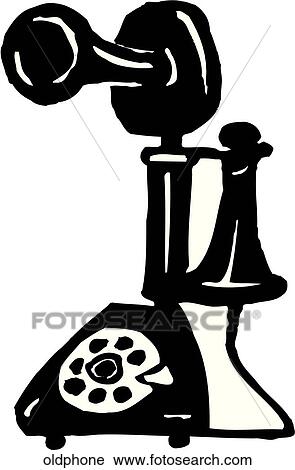 Old Phone View Large Clip Art Graphic Clipart - Old Phone. Fotosearch