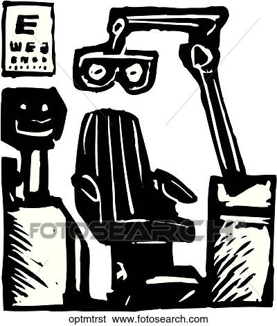 Optometrist View Large Clip Art Graphic Clip Art - Optometrist. Fotosearch