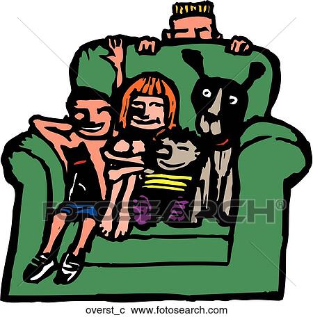 Overstuffed View Large Clip Art Graphic Clipart - Overstuffed. Fotosearch