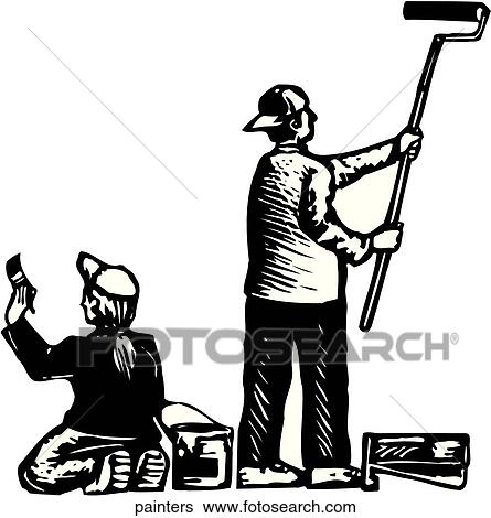 Clip Art - Painters. Fotosearch