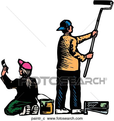 Clipart - Painters. Fotosearch