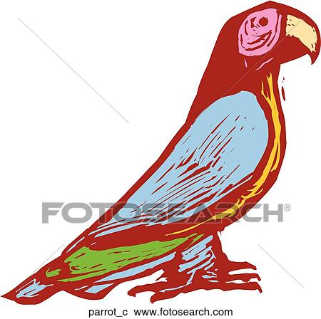 parrot clipart parrot c fotosearch fotosearch