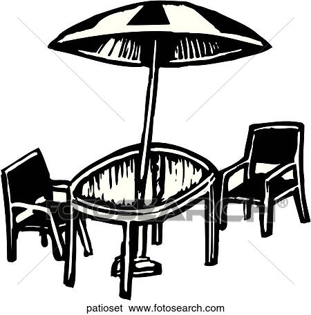 Patio Set View Large Clip Art Graphic Clip Art - Patio Set. Fotosearch