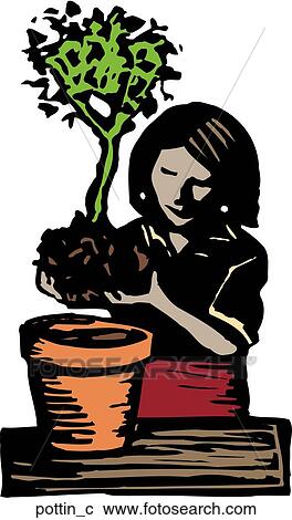 Clipart - Potting. Fotosearch