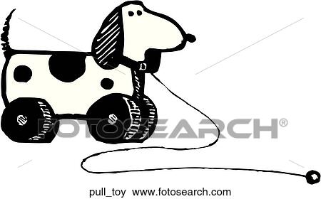 Clip Art of Pull Toy pull_toy - Search Clipart, Illustration Posters ...