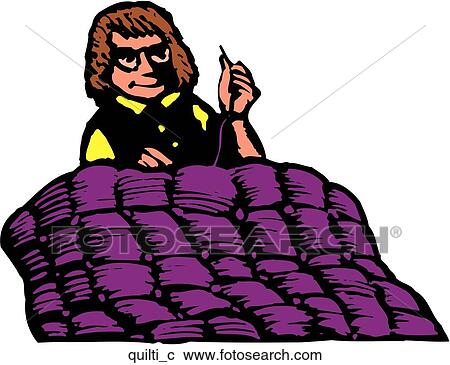 Quilting View Large Clip Art Graphic Clipart - Quilting. Fotosearch