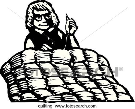 Quilting View Large Clip Art Graphic Clipart - Quilting. Fotosearch