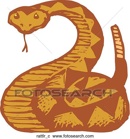 Rattler View Large Clip Art Graphic Clipart - Rattler. Fotosearch