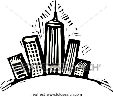 Real Estate View Large Clip Art Graphic Clip Art - Real Estate. Fotosearch