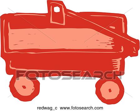 Clipart - Red Wagon. Fotosearch