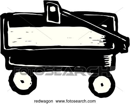 Red Wagon View Large Clip Art Graphic Clipart - Red Wagon. Fotosearch
