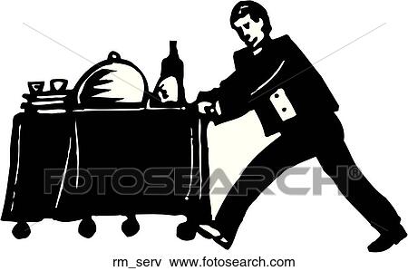 Clip Art - Room Service. Fotosearch