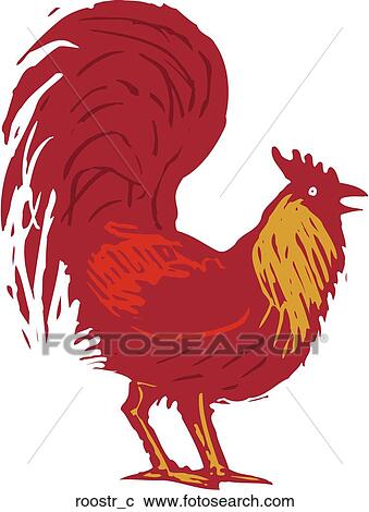 Clipart - Rooster. Fotosearch