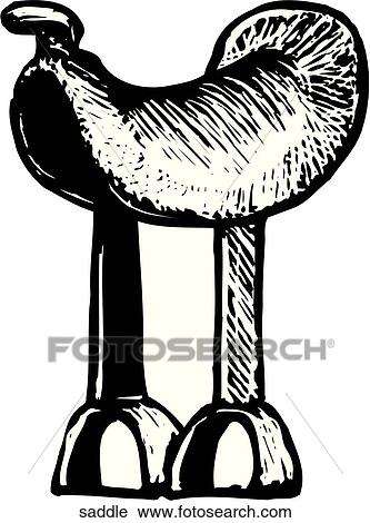 Saddle View Large Clip Art Graphic Clipart - Saddle. Fotosearch