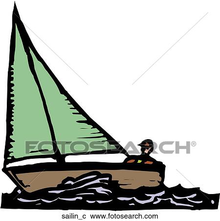 Clipart - Sailing. Fotosearch