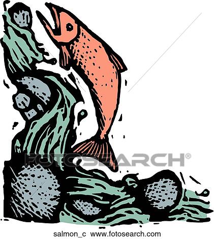 Clipart - Salmon. Fotosearch