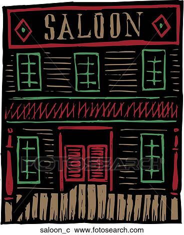 Clipart - Saloon. Fotosearch