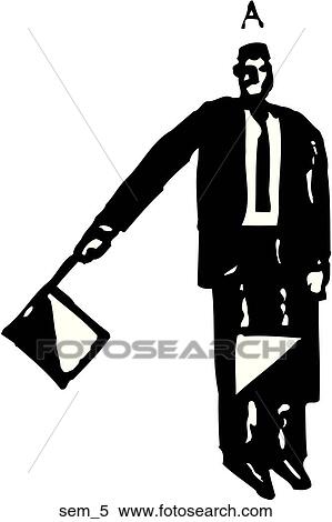 Clipart - Semaphore 5. Fotosearch