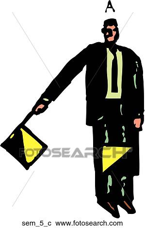 Clipart - Semaphore 5. Fotosearch