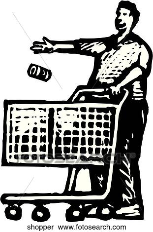 Clipart - Shopper. Fotosearch
