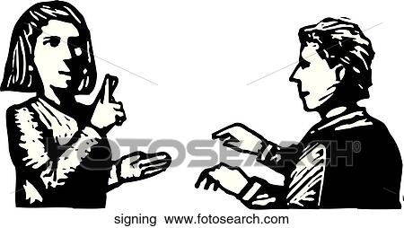 Clipart - Signing. Fotosearch