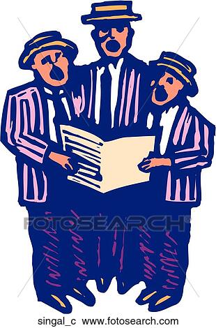 Singalong View Large Clip Art Graphic Clipart - Singalong. Fotosearch