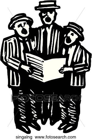 Clipart - Singalong. Fotosearch