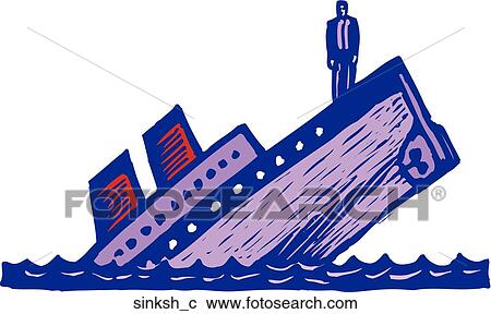 Clipart - Sinking Ship. Fotosearch