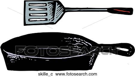 Skillet View Large Clip Art Graphic Clipart - Skillet. Fotosearch