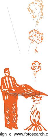Clipart - Smoke Signal. Fotosearch