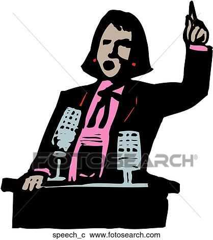 Speech View Large Clip Art Graphic Clipart - Speech. Fotosearch