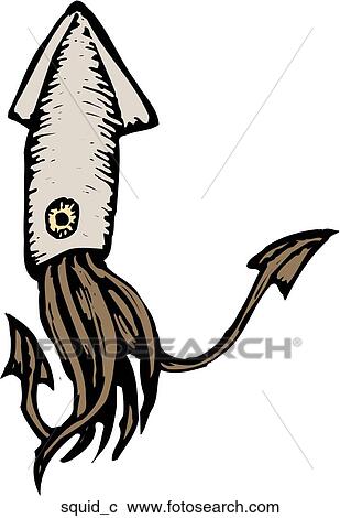Squid View Large Clip Art Graphic Clipart - Squid. Fotosearch
