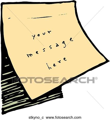 Sticky Note View Large Clip Art Graphic Clipart - Sticky Note. Fotosearch