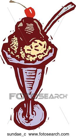 Clipart - Sundae. Fotosearch