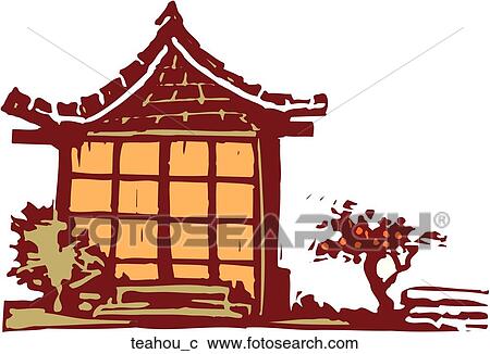 Clipart - Teahouse. Fotosearch