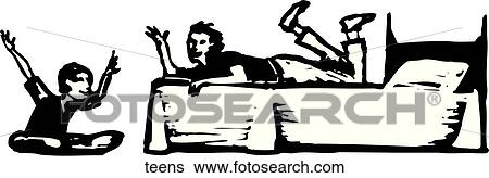 Clip Art - Teens. Fotosearch